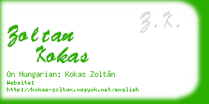 zoltan kokas business card